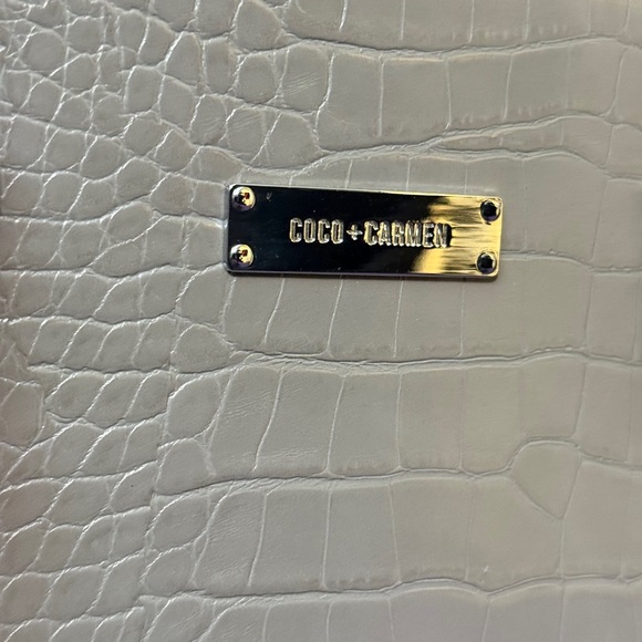 Coco + Carmen Elegant Black and Silver Tote - Picture 13 of 15